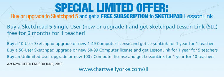 Sketchpad Lesson Link - special limited offer
